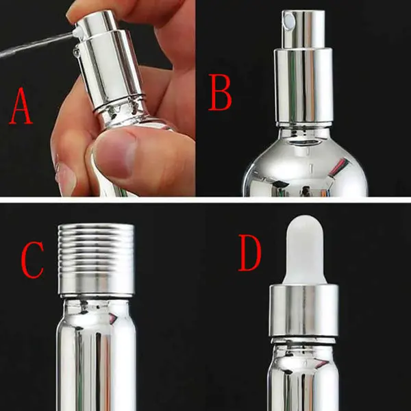 New silver electroplating fine oil bottle press emulsion toner spray bottle dropper bottle