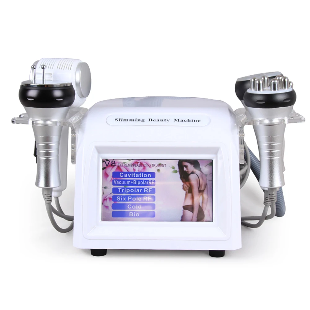 6in1 Professional Cavitation RF Slimming Beauty Machine 40K Ultrasound Fat Loss Radio Frequency Face Lift Skin Care Tightening