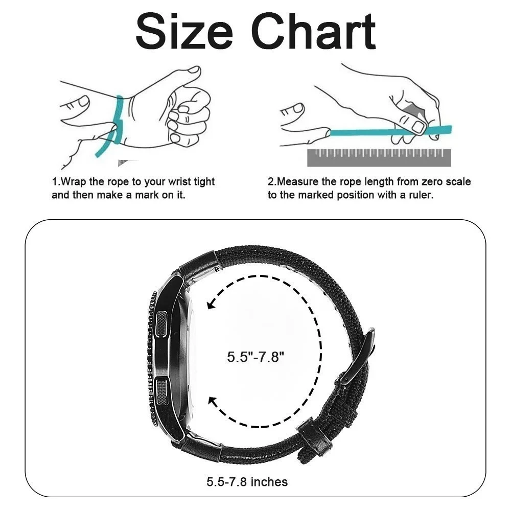 Quick Release Nylon Watchband For Samsung Galaxy Watch 46mm SM-R800 Band Stainless Steel Strap For Samsung 42 SM-R810 Wristband