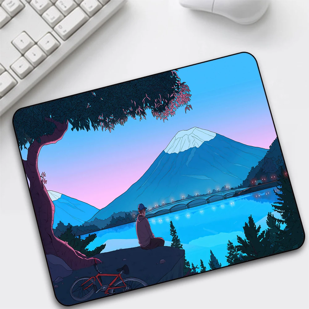 

GuJiaDuo Anime Landscape Large Mouse Pad XXL Computer PC Gamer Room Desktop Rest Gaming Accessories Cartoon Mousepad Desk Mat