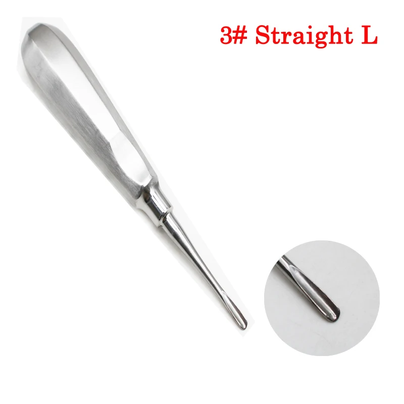 1 pcs Dentist Tools Surgical Instrument Tooth extraction Tool Stainless Steel Stright Curved teeth Elevator Dental Lab Dentistry