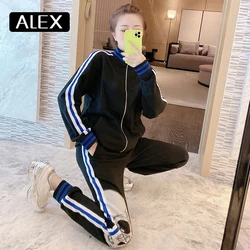 Alex plein Sweatshirt Women Winter Clothes Rhinestones Star Skull Aesthetic Streetwear Couple Clothes Zip Up Hiphop 100% Cotton