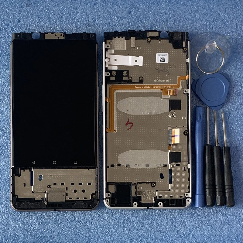 4.5 "oryginalne używane dla BlackBerry DTEK70 DTEK 70 ekran wyświetlacz LCD + Digitizer Panel dotykowy rama dla BlackBerry Keyone DTEK 70