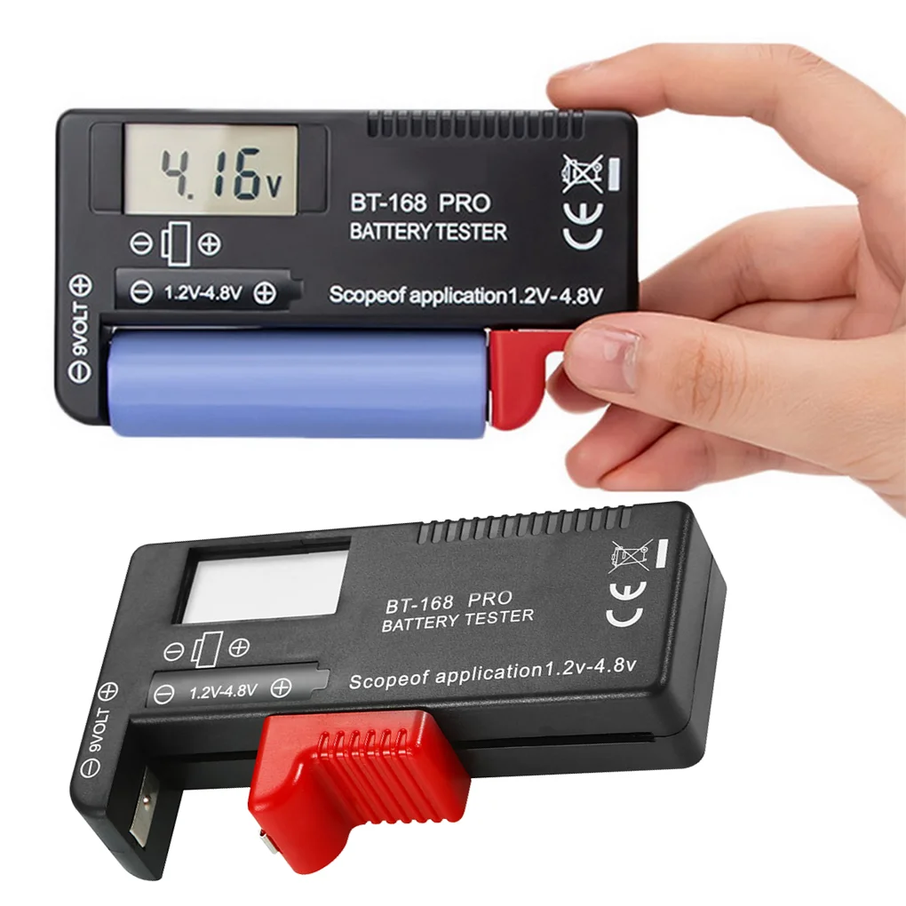 BT-168 PRO 168D AA/AAA/C/D/9V/1.5V batteries Button Cell Universal Battery Tester Battery Capacity Testing Tool