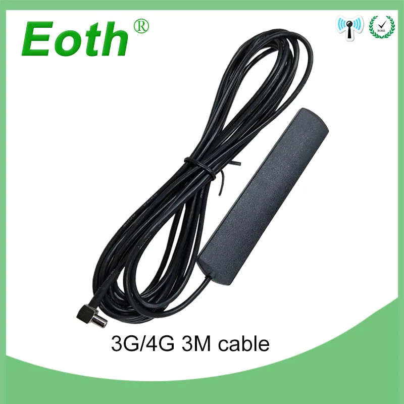 Eoth 20pcs 3G 4G patch 700-2600Mhz lte antenna 3dbi ts9 Connector Plug antenne router 3m cable rg174