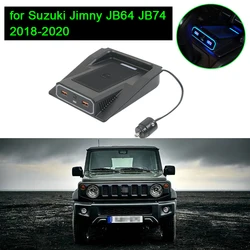 車の電話ホルダー,2ポート付きワイヤレス充電器,スズキjimny jb64 jb64w jb74 jb74w 2018-2020,デュアルUSB,充電アダプター