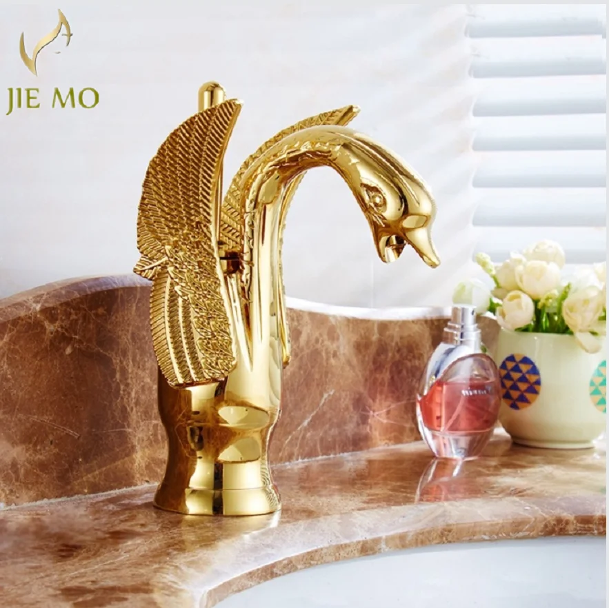 

swan style Antique bronze Brass Faucet Bath Basin Mixer tap Bathroom bath tap toilet basin faucets JM65