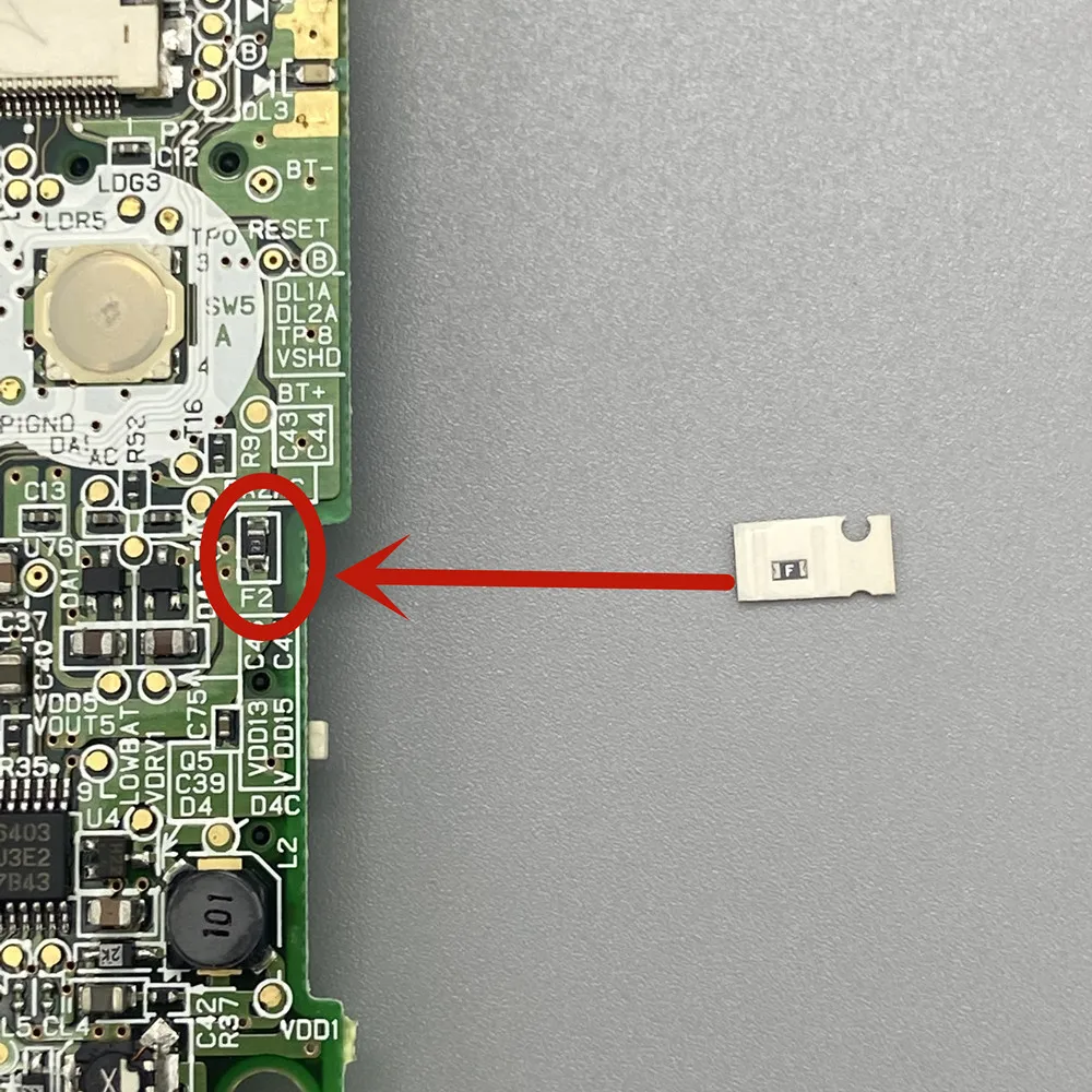 Fusible de placa base de alta calidad para consola de juegos GBA SP, reemplazo de reparación de fusibles F1 F2