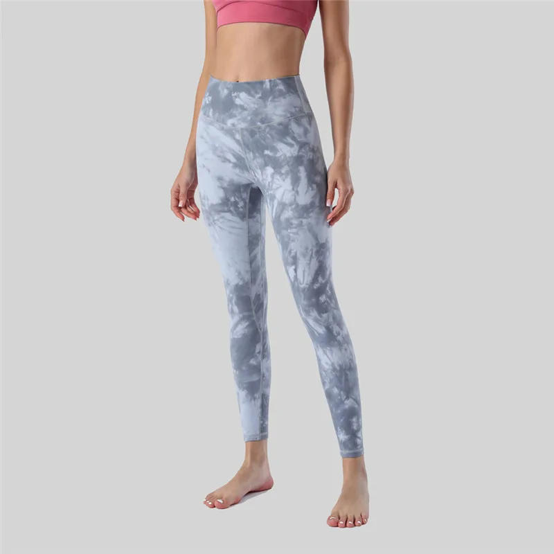 Sexy Women Sports Pants Tights High Waist Yoga Leggings Fitness Clothing Gym Activewear Tie Dye High Quality Trousers Abdomen