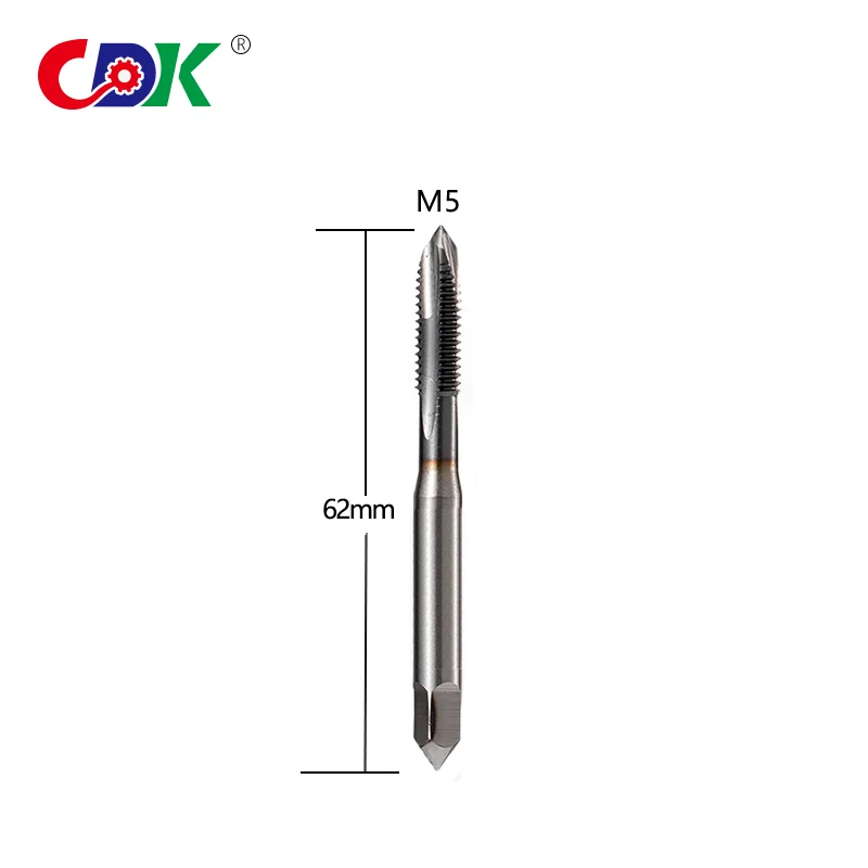 One pcs  M5 Hand Tap Drill Bits Screw Spiral Point Thread Metal working Hex Shank Machine Tap