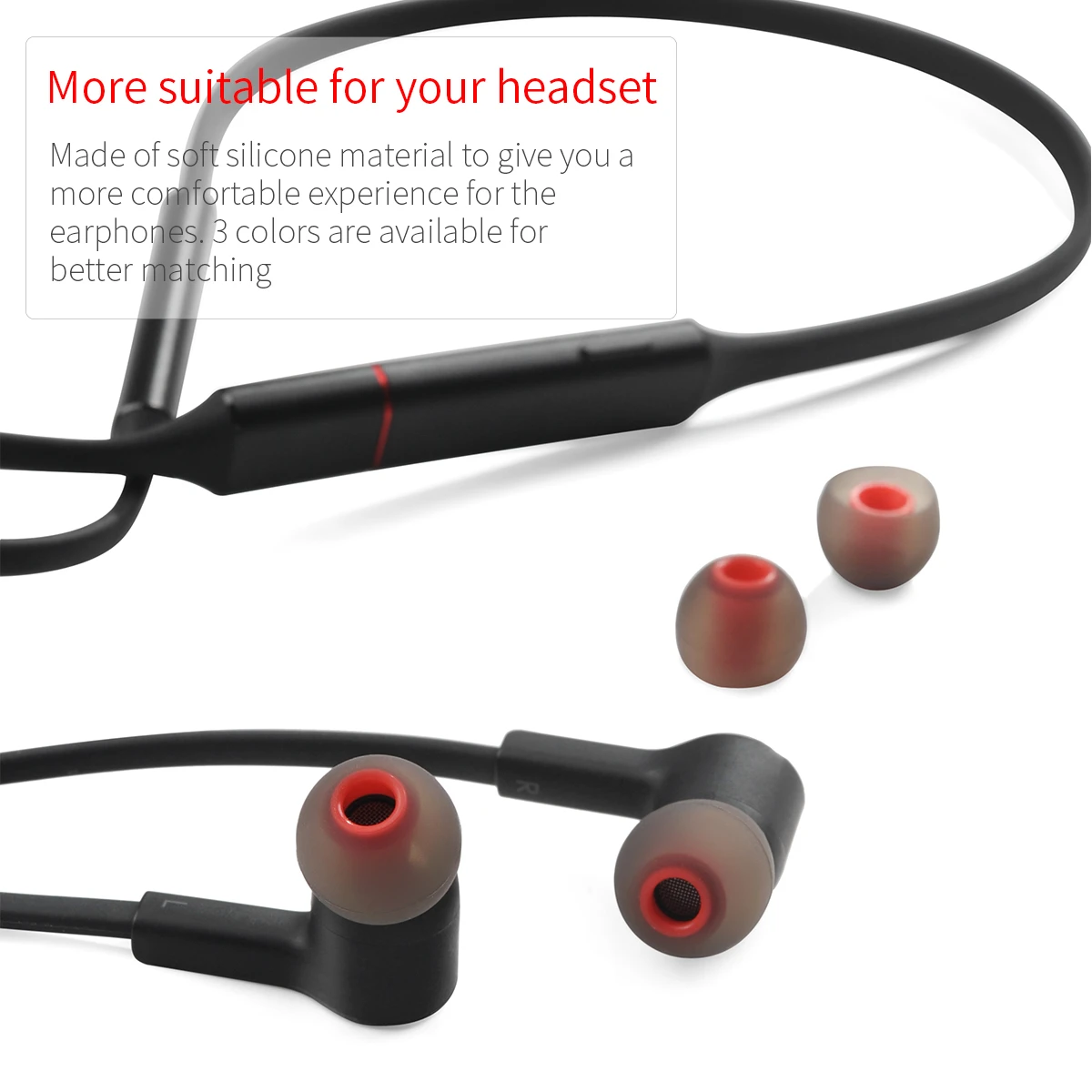 6Pcs auricolari in Silicone per auricolari Lenovo HE05 QE66 JBL T280A T380A W30BT suggerimenti per cuffie tappi per le orecchie antiscivolo HUAWEI Freelace