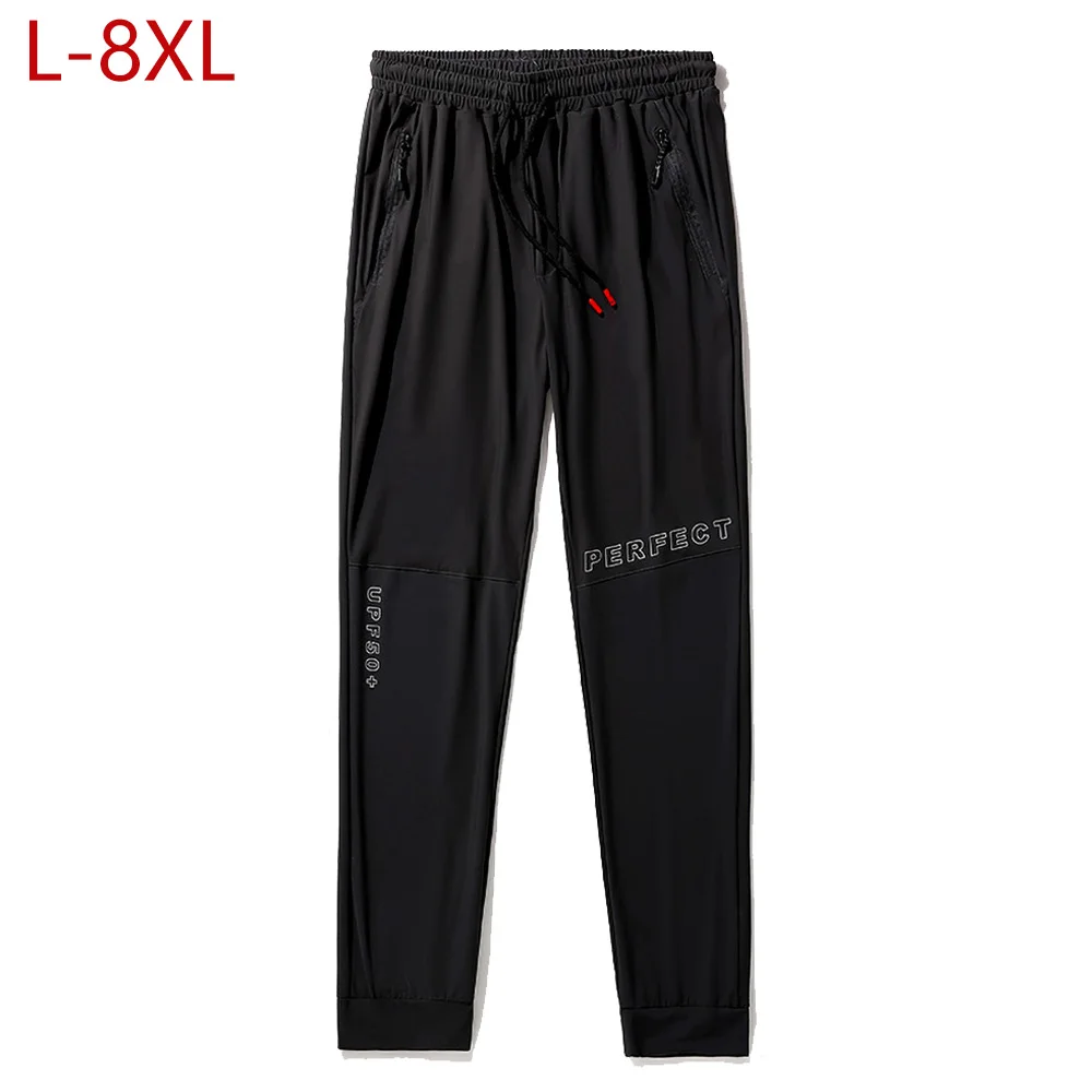 

Men's Sweatpants Big Size 8XL Thin Tracksuit Bottoms High Quality Male Joggers Pants Overalls Brand Track Trousers Men Clothing