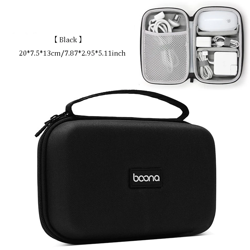EVA Travel Cable Bag, Electronics Organizer, Gadget Bag, Organizer Bag for Macbook Air, Pro, USB,Charger,Earphones