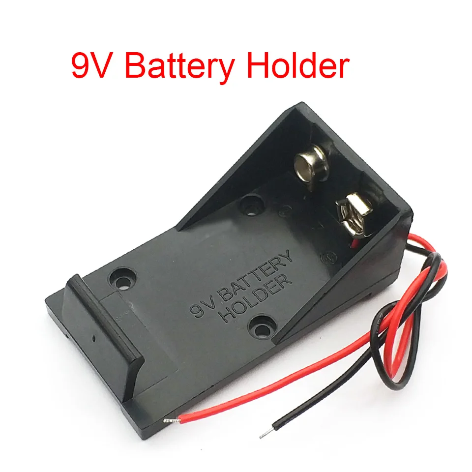 9V Battery Clip Holder 9V Battery Case Box With Wire Leads DIY