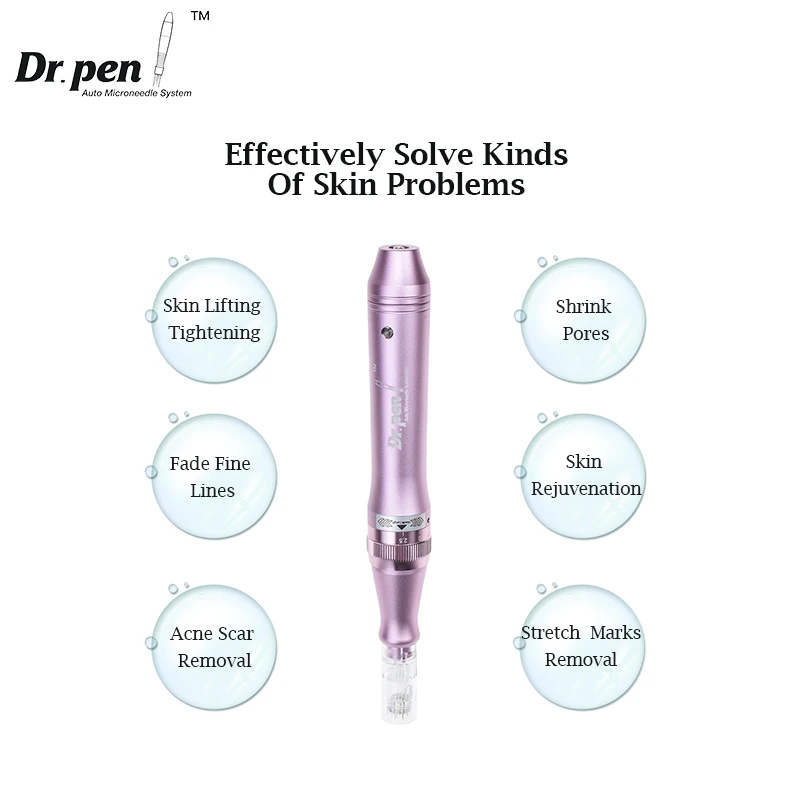 Dr. Pen-pluma eléctrica Ultima M7, microaguja profesional, máquina de mesoterapia para tatuaje, dispositivo de microagujas para el cuidado de la piel