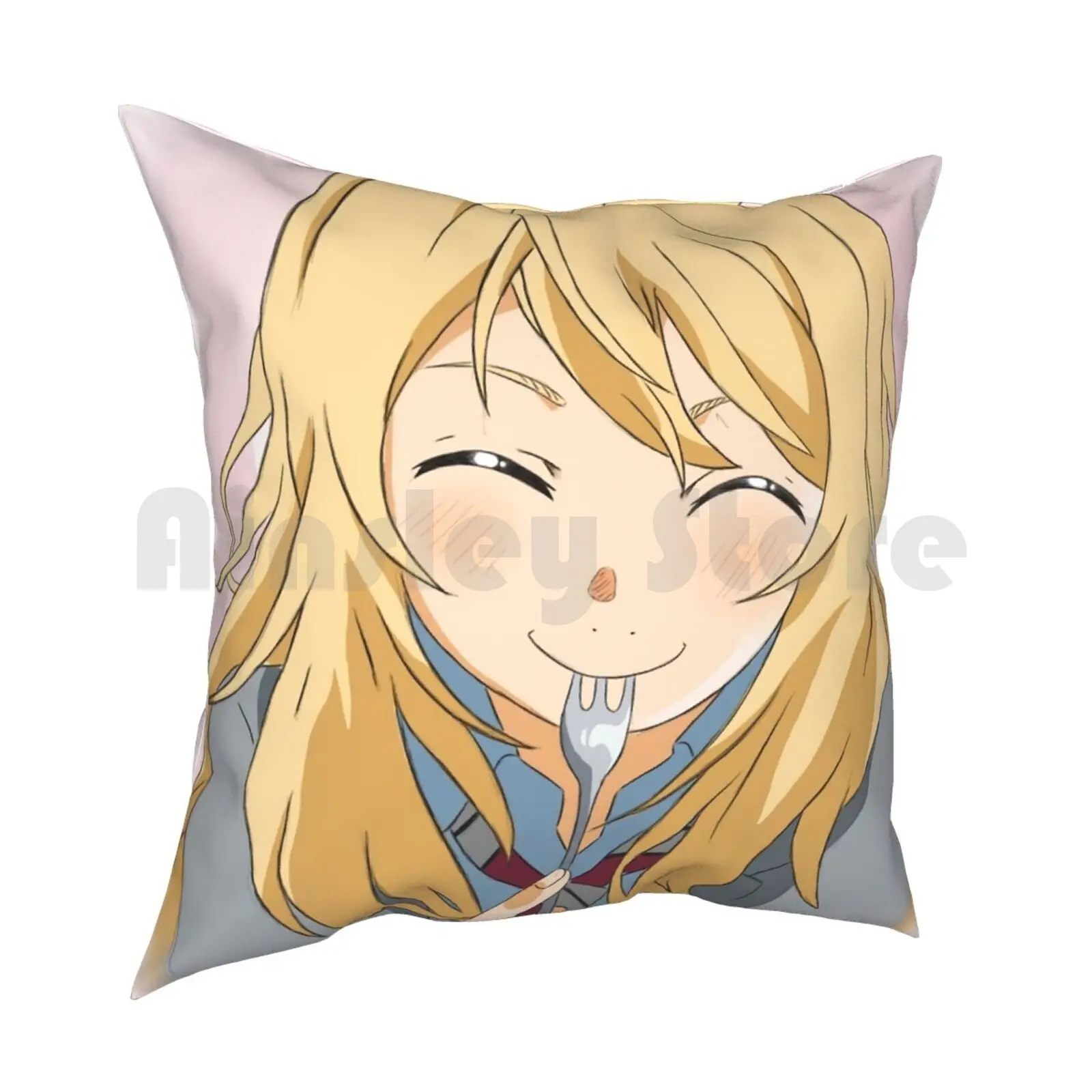 Kaori Miyazono Pillow Case Printed Home Soft Throw Pillow Your Lie In April Kaori Miyazono Anime Spring Shigatsu Wa Kimi