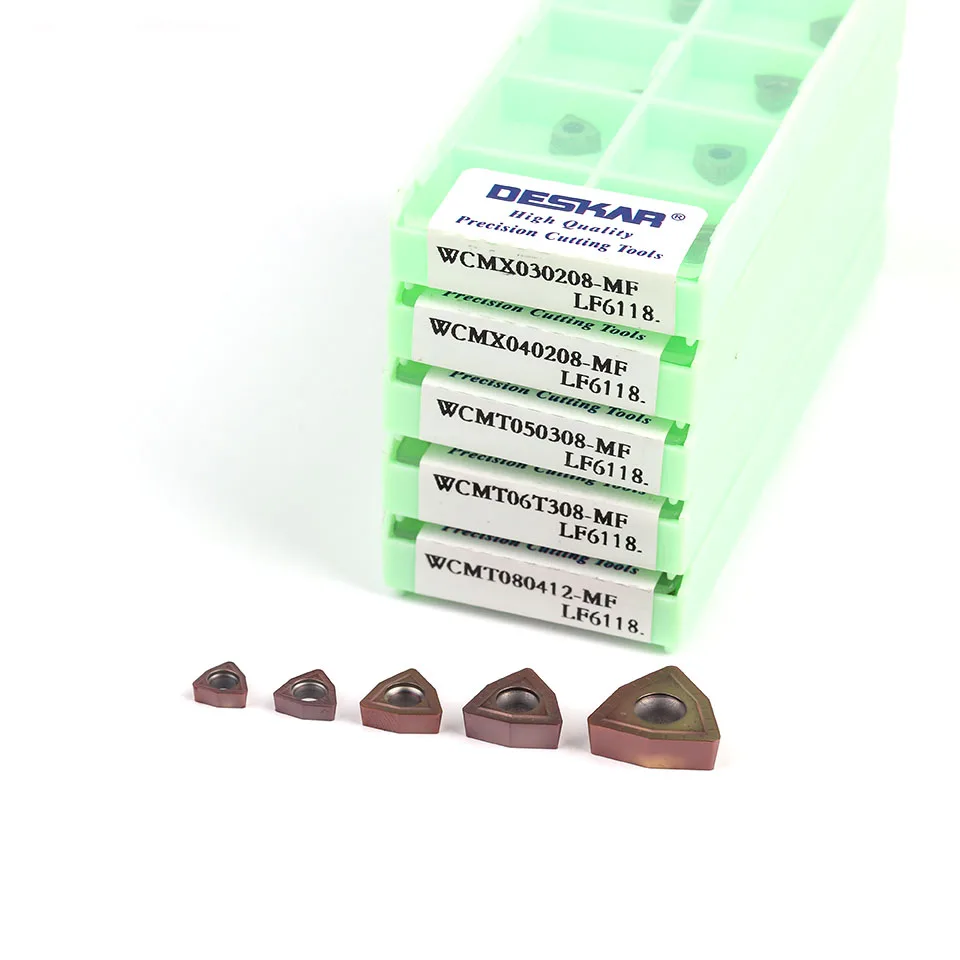 DESKAR insert WCMT050308 WCMT050308 WCMT06T308 MF MF lf6118 inserto per trapano a U di alta qualità utensile da taglio per utensili da tornio CNC