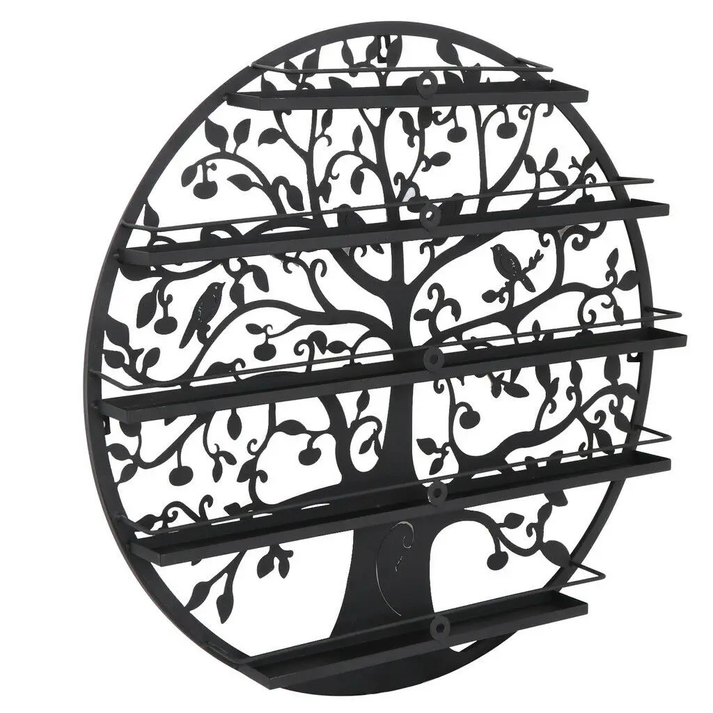 5 Tier Tree Wall Mount Nail Polish Rack Display Holder Salon Organizer Storage