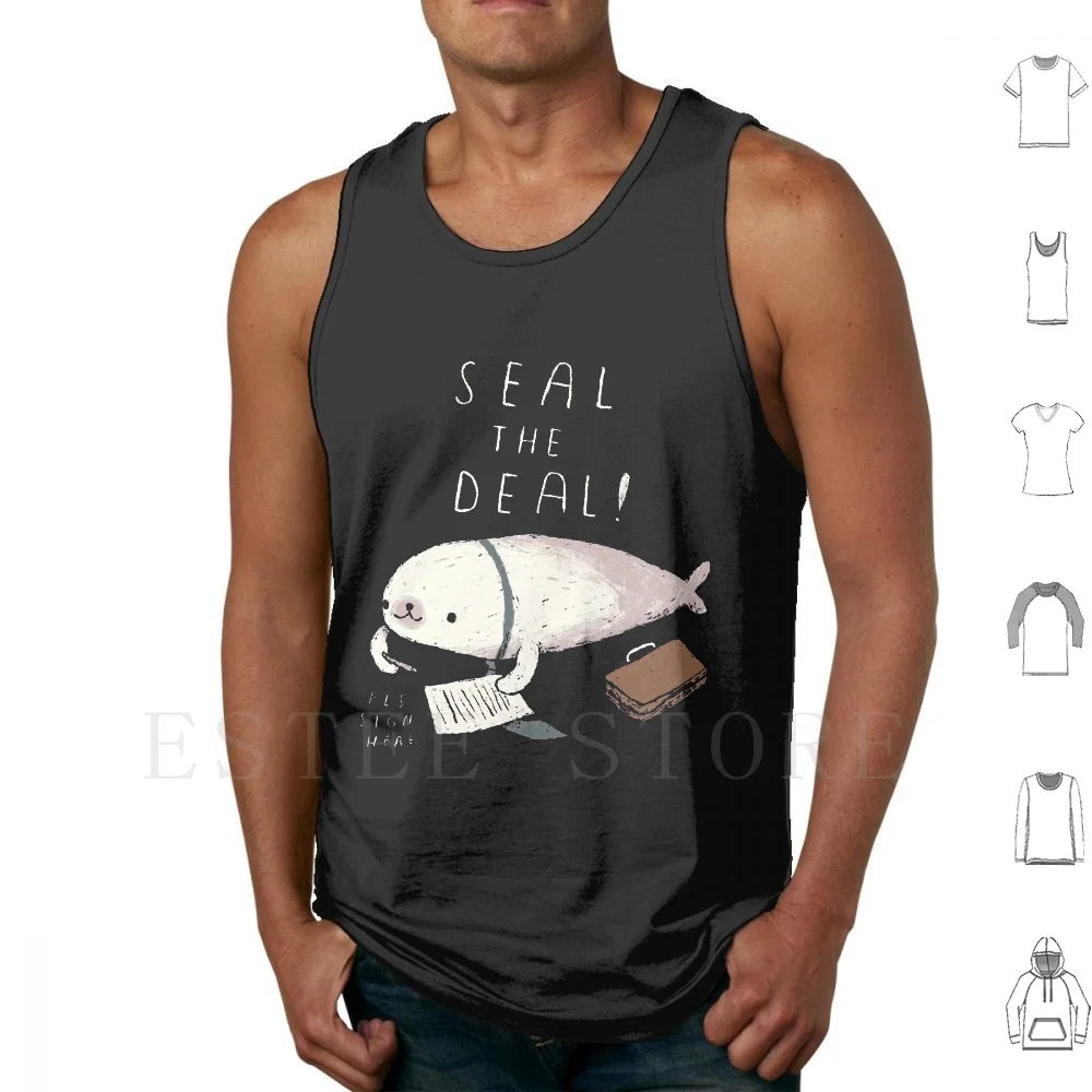 Seal The Deal Tank Tops Vest Seal Puns Seal Pun Seal The Deal Seal Seals Baby Seal Business Man Make A Deal