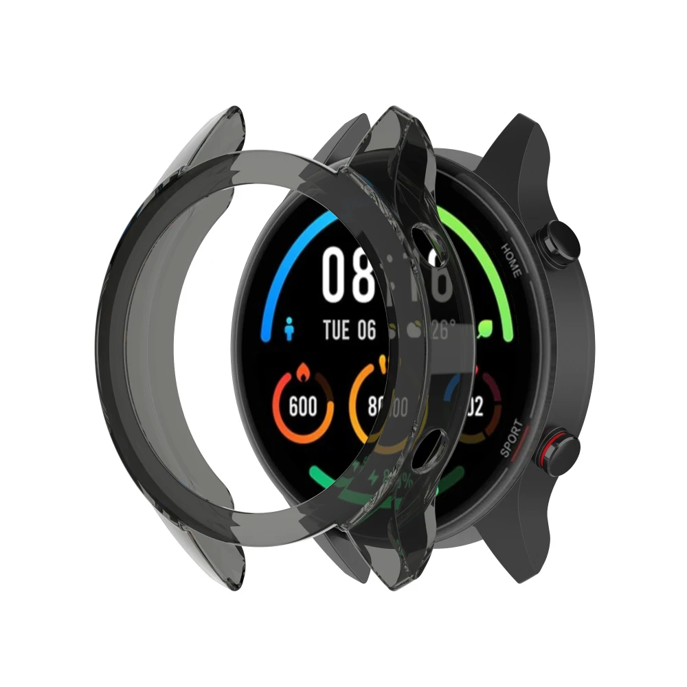 보호 케이스 커버 Xiaomi Mi watch 컬러 스포츠 손목 스마트 워치 TPU 소프트 프레임 쉘 범퍼 안티 스크래치 액세서리