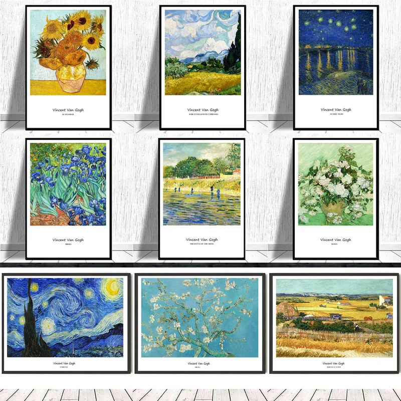 Abstract Van Gogh Zonnebloem Sterrenhemel Canvas Schilderij Beroemde Klassieke Art Posters En Prints Muur Foto 'S Voor Woonkamer Decor