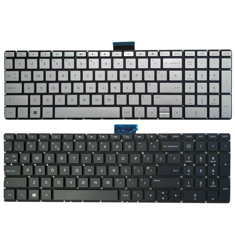 UK laptop keyboard for HP envy x360 TPN-W127 15-bp105TX 15-bp106TX 15-bp107TX 15-BP111DX bp102TX bp103TX black silver