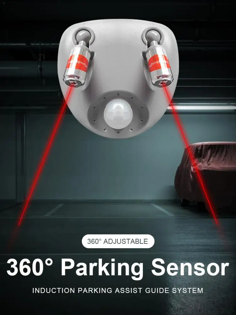 Laser Parking Sensor Infrared Sensor Guiding Adjustable Aid Car Garage Carport Double End Parking Sensor ABS Infrared Induction