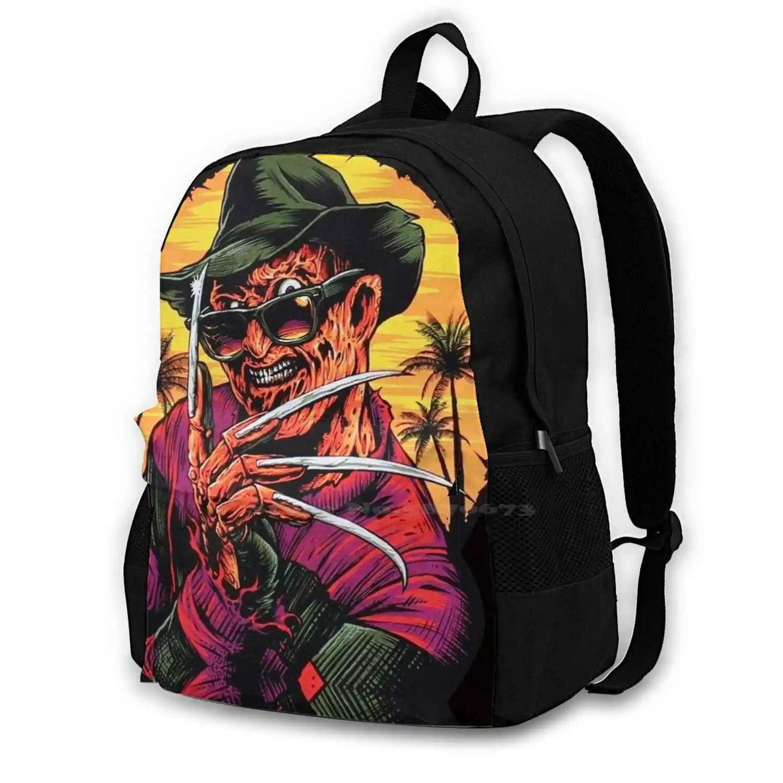 Holiday Backpack For Student School Laptop Travel Bag Freddie Krueger Horror