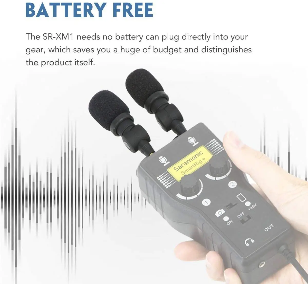 Saramonic SR-XM1 3.5mm TRS Plug and Play Microphone for DSLR Cameras Camcorders Audio Mixer Recorder Zoom Live Streaming Youtube