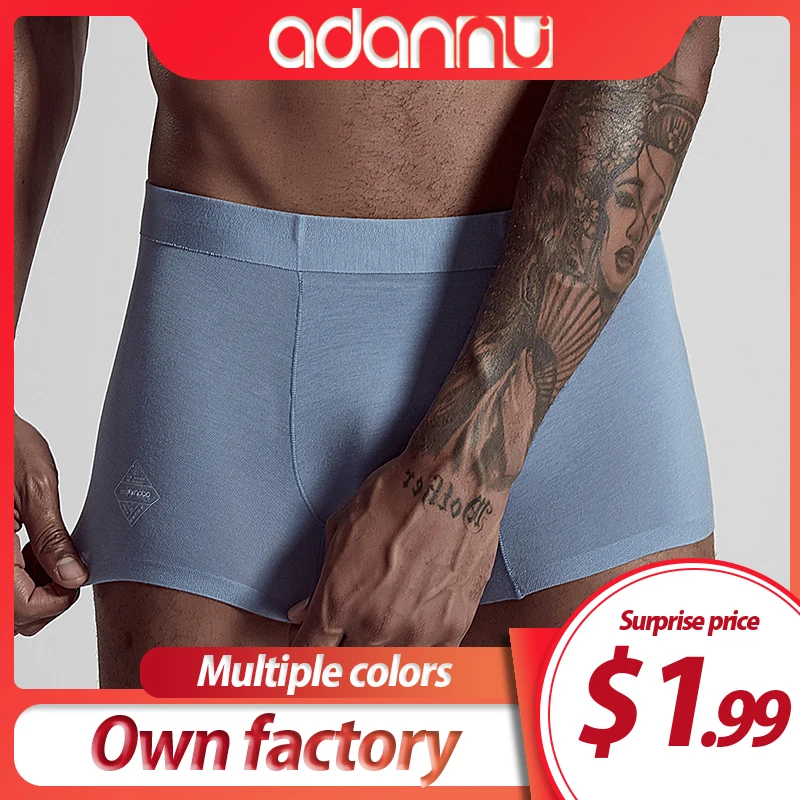 ADANNU Brand Men Boxers Male Underwear Modal Breathable Comfortable Underpants Men Boxers Shorts Cueca Masculina Calzoncillo