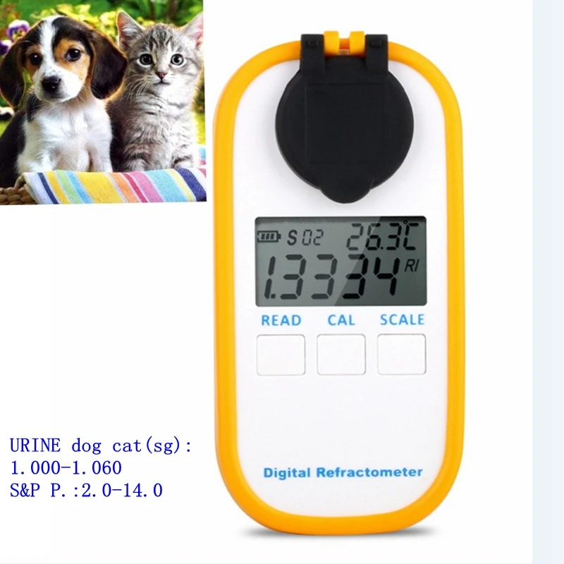 Pet Urine Digital Refractometer House Dog Cat URINE sg Veterinary Serum Protein Piss Animal Clinical Specific Gravity Tester