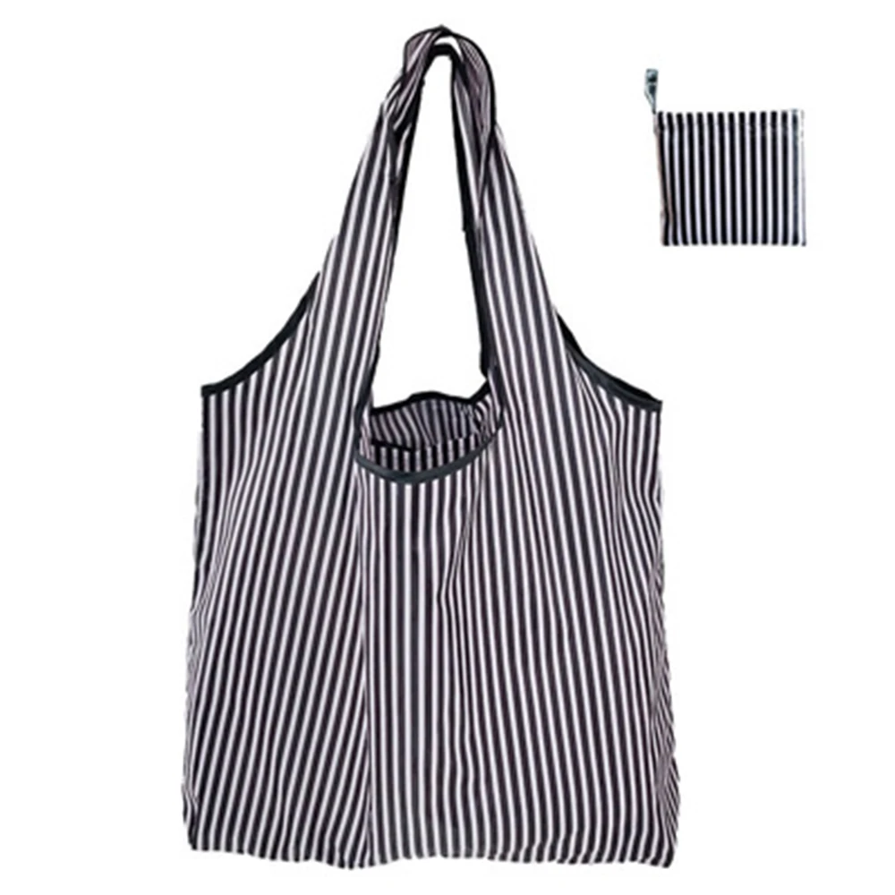 New Arrival Reusable Shopping Bags Women Foldable Tote Bag Portable Cloth Eco Grocery Bag Folding Large Capacity Handbags