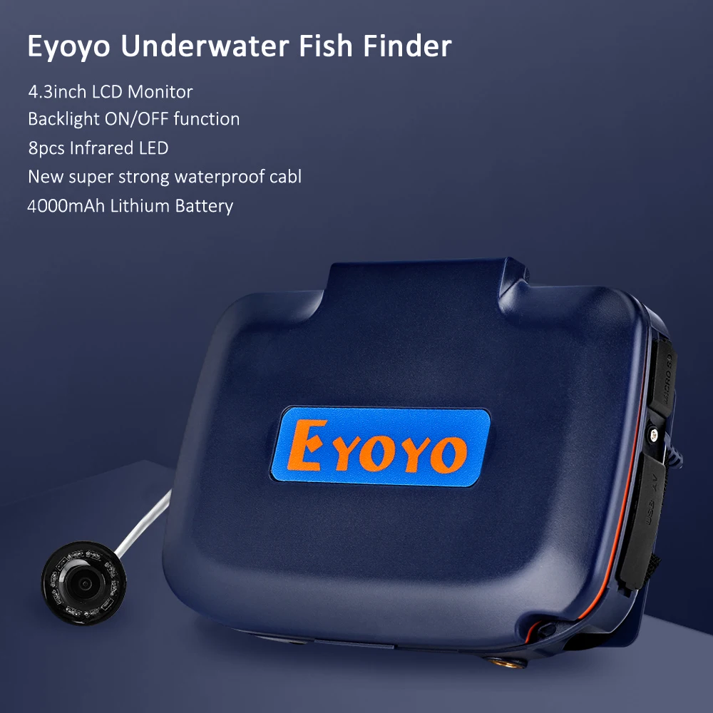 Eyoyo Fish Finder 7HCS 1000TVL 20M Underwater Ice Fishing Camera Video Underwater Camera Infrared Lamp Fishfinder Ice Fishing