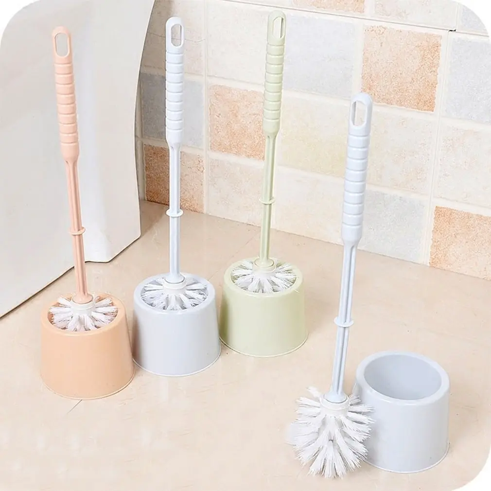 Plastikowa szczotka toaletowa zestaw świeczników narzędzie długi ergonomiczny uchwyt WC akcesoria stojące szczotki do czyszczenia akcesoria łazienkowe