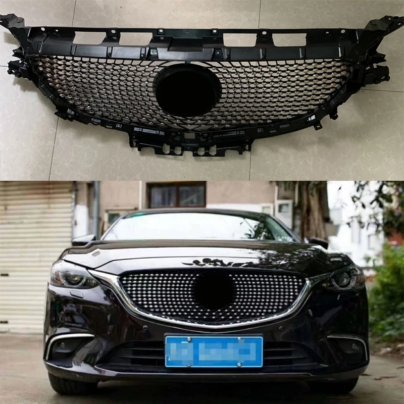 

ABS Diamond Star Grille Radiator Grill For Mazda 6 Atenza GJ GL 2017 2018 2019 Front Racing Grills Car Accessories