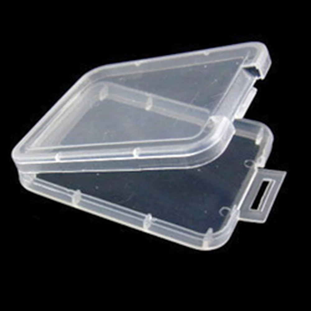 100pcs/lot Transparent CF card Box Clear Plastic Memory Card Case Flash Card Case Storage Box Case for CF Card