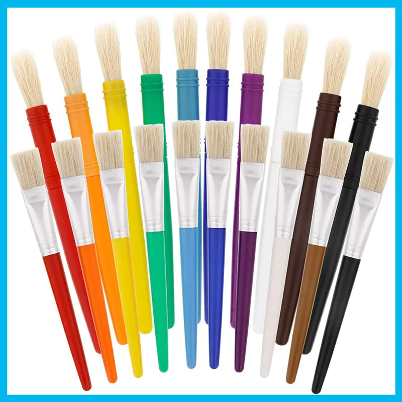 Children's Brush Pen 10Pcs/Set Art Brushes Professional Pinceles Acrylic And Oil Brushes Colorful Watercolor Brush