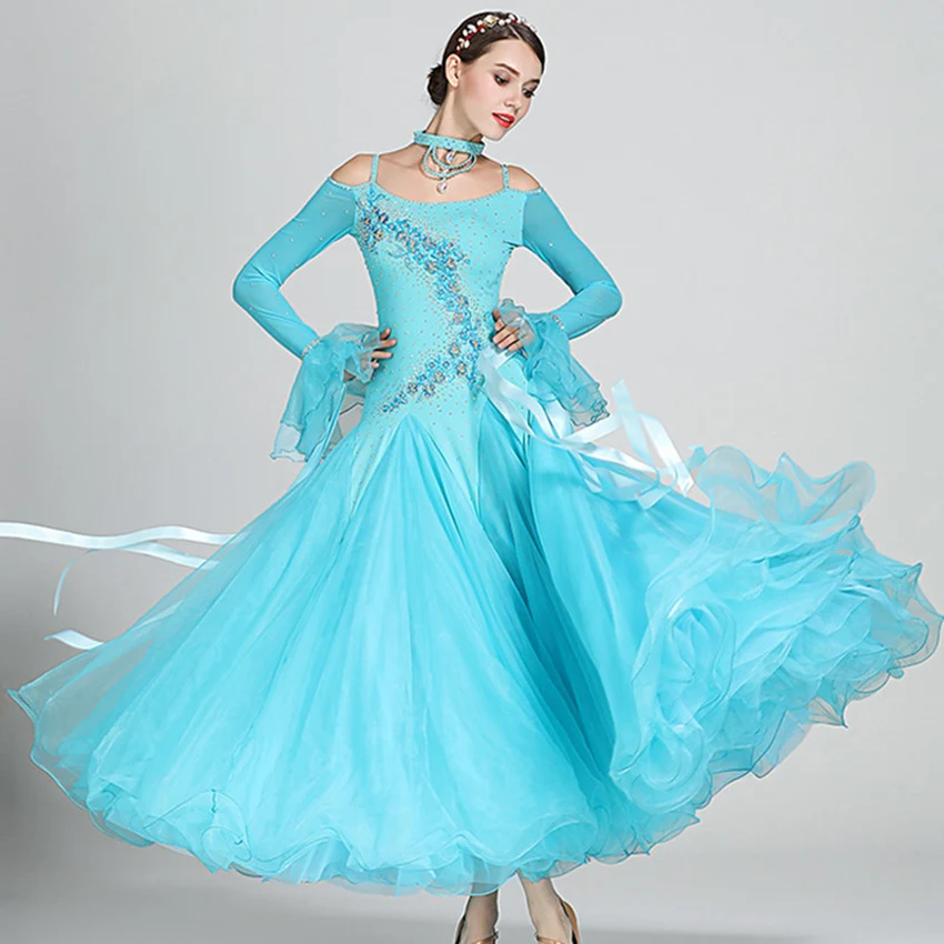 Ballroom Competition Dance Dresses Standard Performance Costumes High Grade Evening Party Clothing Tango Waltz Outfits 10 Colors