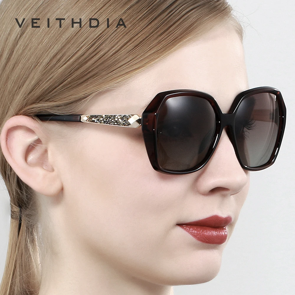 VEITHDIA TR90 Women Sunglasses Polarized Gradient Lens Luxury Ladies Fashion Brand Designer Sun Glasses Eyewear For Female 3161