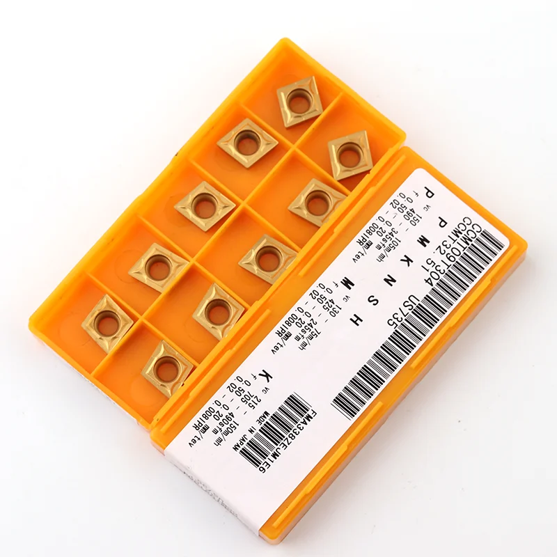 10 Chiếc CCMT09T304 CCMT09T308 VP15TF UE6020 US735 100% Nguyên Bản Carbide Lắp Máy CNC Dụng Cụ Xay Cắt CCMT Tiện Dụng Cụ