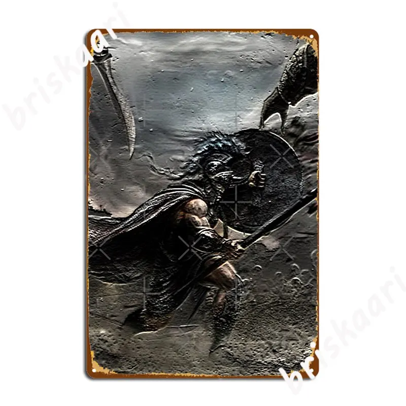 Spartan Achilles Greek Warrior Metal Sign Personalized Garage Club Wall Cave Wall Plaque Tin Sign Poster