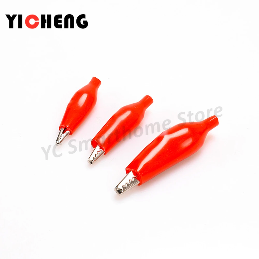 6Pcs DIY alligator clip test clip power cord clip battery clip for experiment, small length 28mm clip