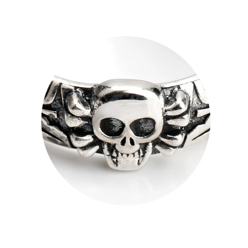 

S925 sterling silver neutral punk ring cross Jesus Gothic ring y2k rock jewelry skeleton ring