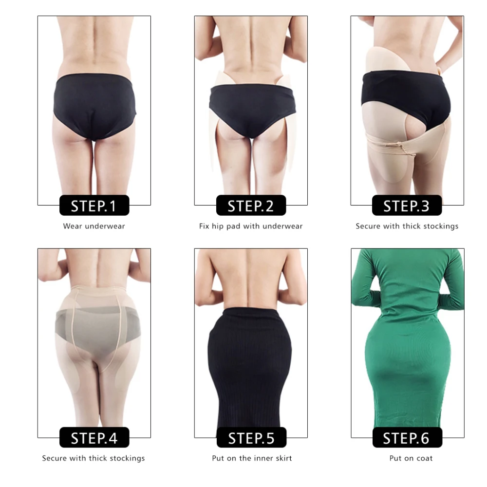 Woman Realistic Pants Butt Padded Sexy Beauty Heighten Buttock Lifter Crossdresser Silicone Hip Pads Enhancer Man