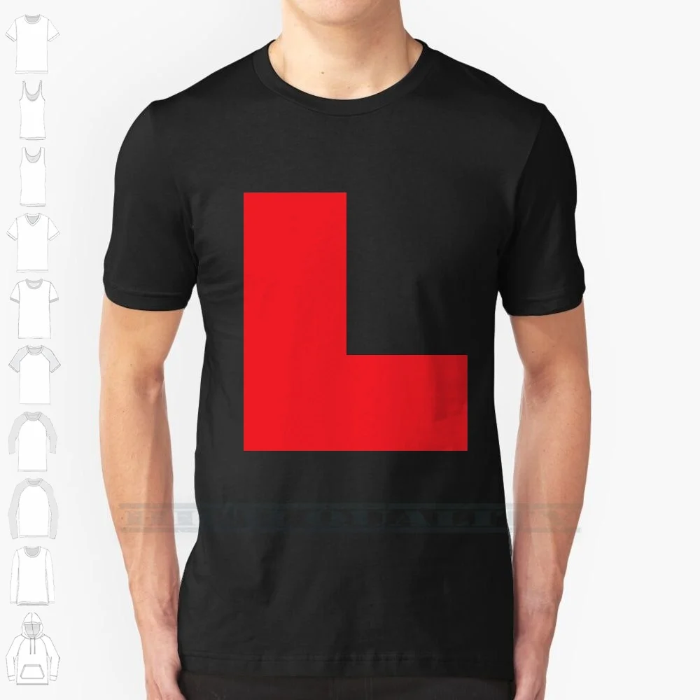 Learner Driver L Symbol Learning 100% Cotton T Shirt Learner Driver L Symbol Learning Tee Short Sleeve Long Sleeve Gift