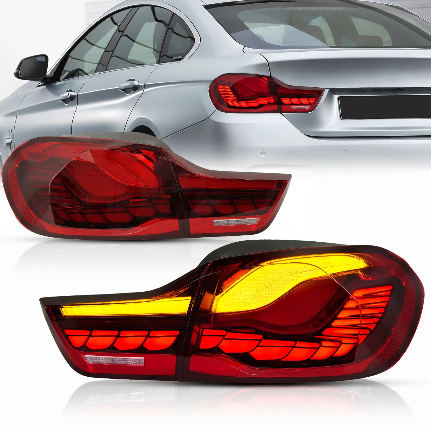 Car LED Tail Light Taillight For BMW 4 Series M4 F32 F36 F82 F33 F83 418i 420 425 430i Rear Fog Lamp + Brake Lamp + Reverse