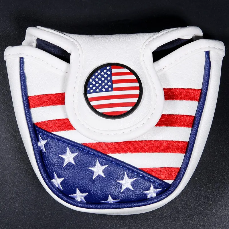 USA Magnetic Golf Head Cover Waterproof Blade Mallet Center Putter Headcover Golf Protective Sleeve Guard