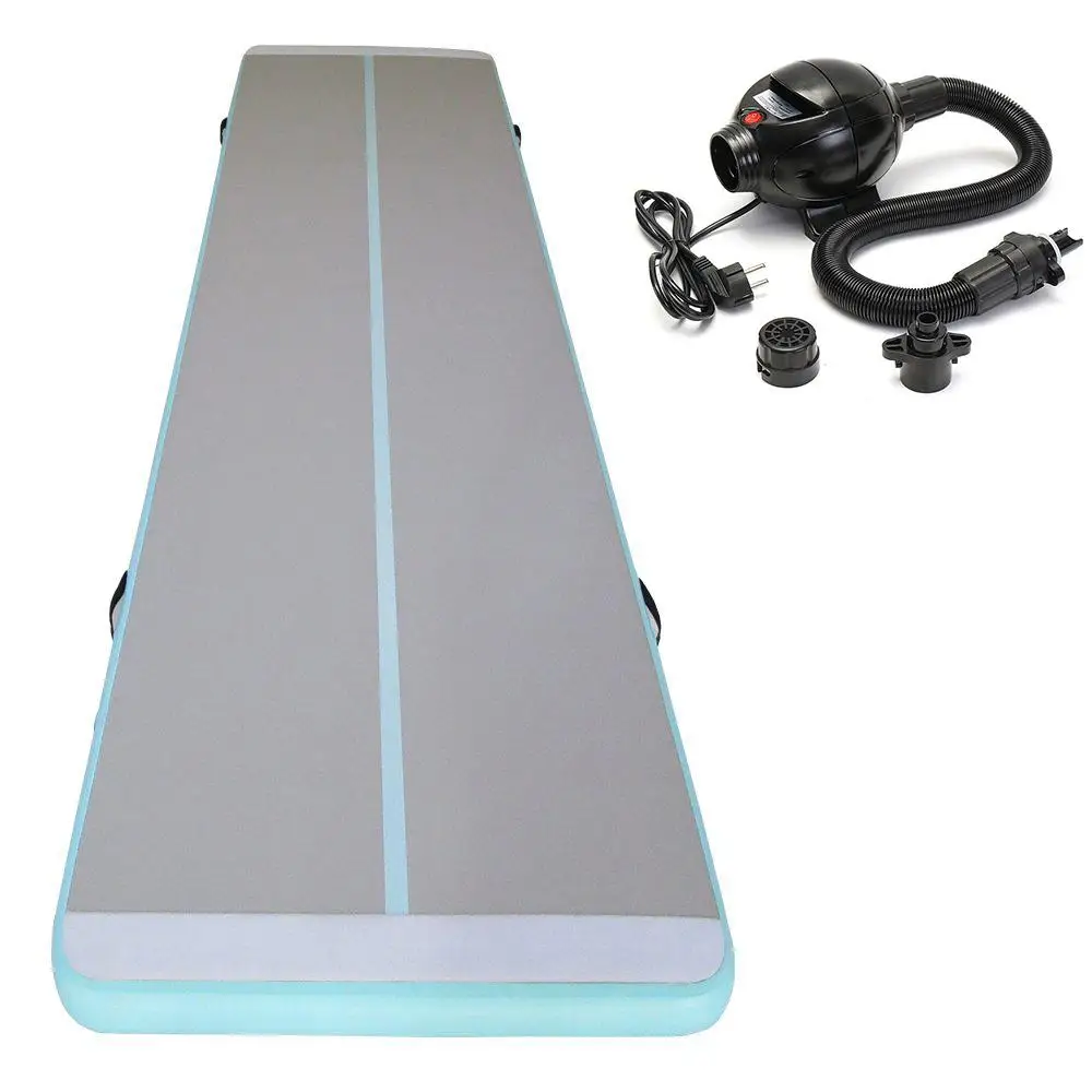 Free Shipping 6x1x0.2m Blue Inflatable Gymnastics Mattress Gym Tumble Airtrack Floor Tumbling Air Track For Sale