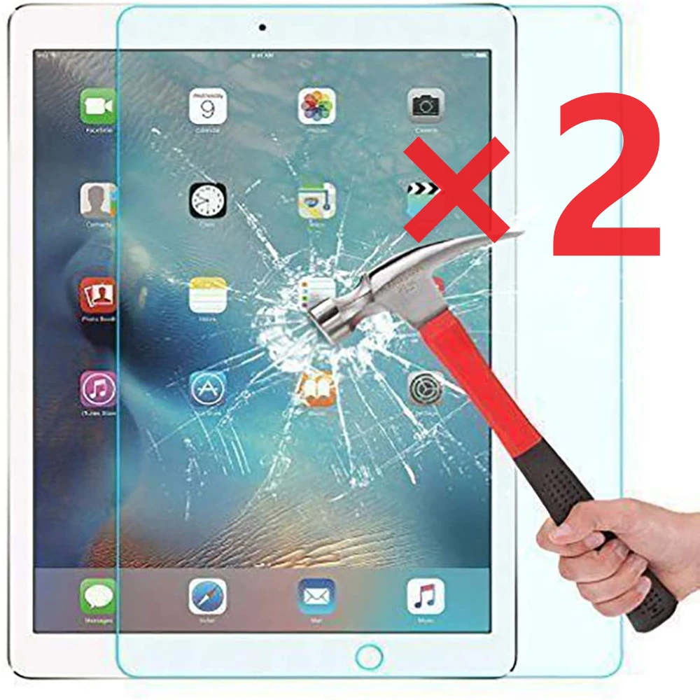 

for Apple IPad 6th Gen 2018 9.7/IPad 5th 2017 2Pcs Tablet Tempered Glass Screen Protector Cover Tempered Film Tablet Accessories