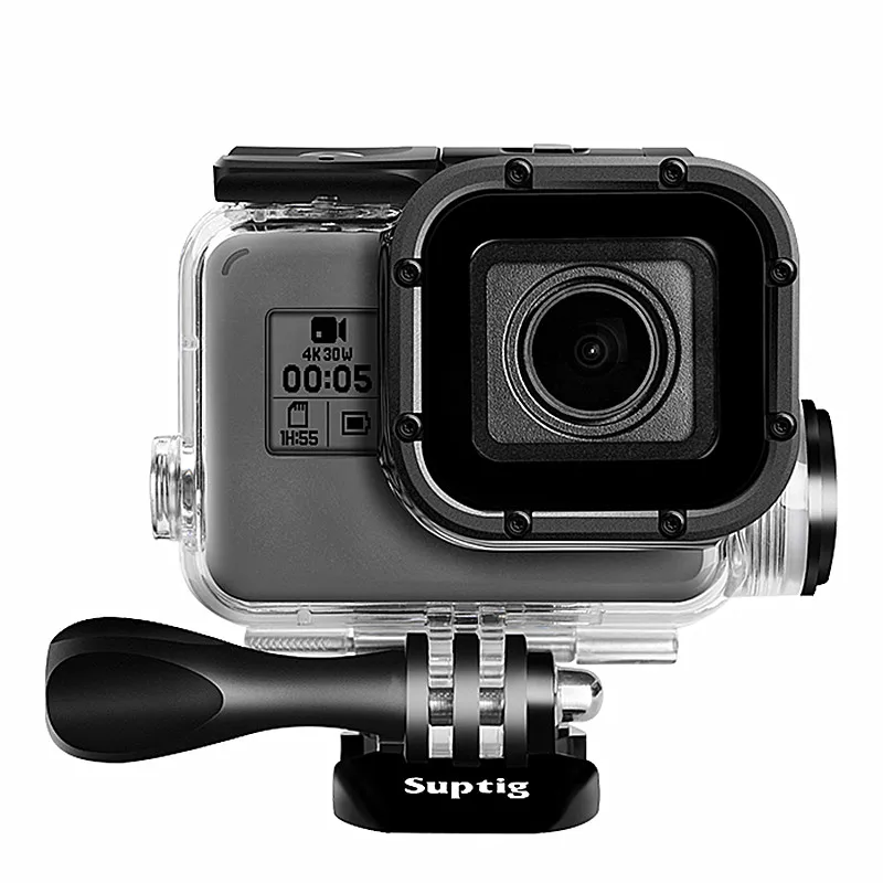 Wodoodporna obudowa do nurkowania 30M motocyklowy kabel ładujący Powłoka ochronna do Gopro Hero 5 6 7 Czarny Nowe akcesoria go pro — zdjęcie 5
